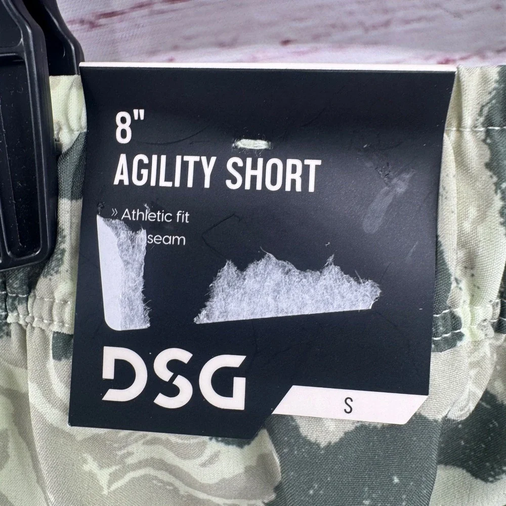 DSG Shorts Mens Size Small Surfs Up Neon Green‎ Camo Athletic Fit NEW